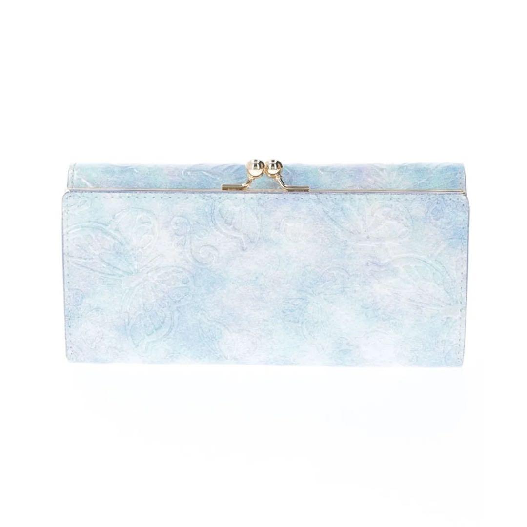 【未使用】ANNA SUI パピヨン　口金長財布　ブルー 蝶