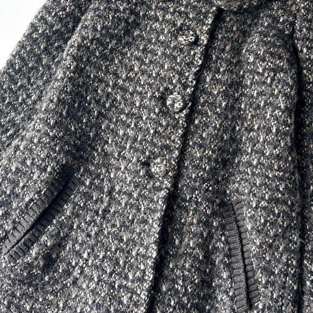 MaxMara アルパカ　モヘア　ロングコート　ビジュー　Aライン　40