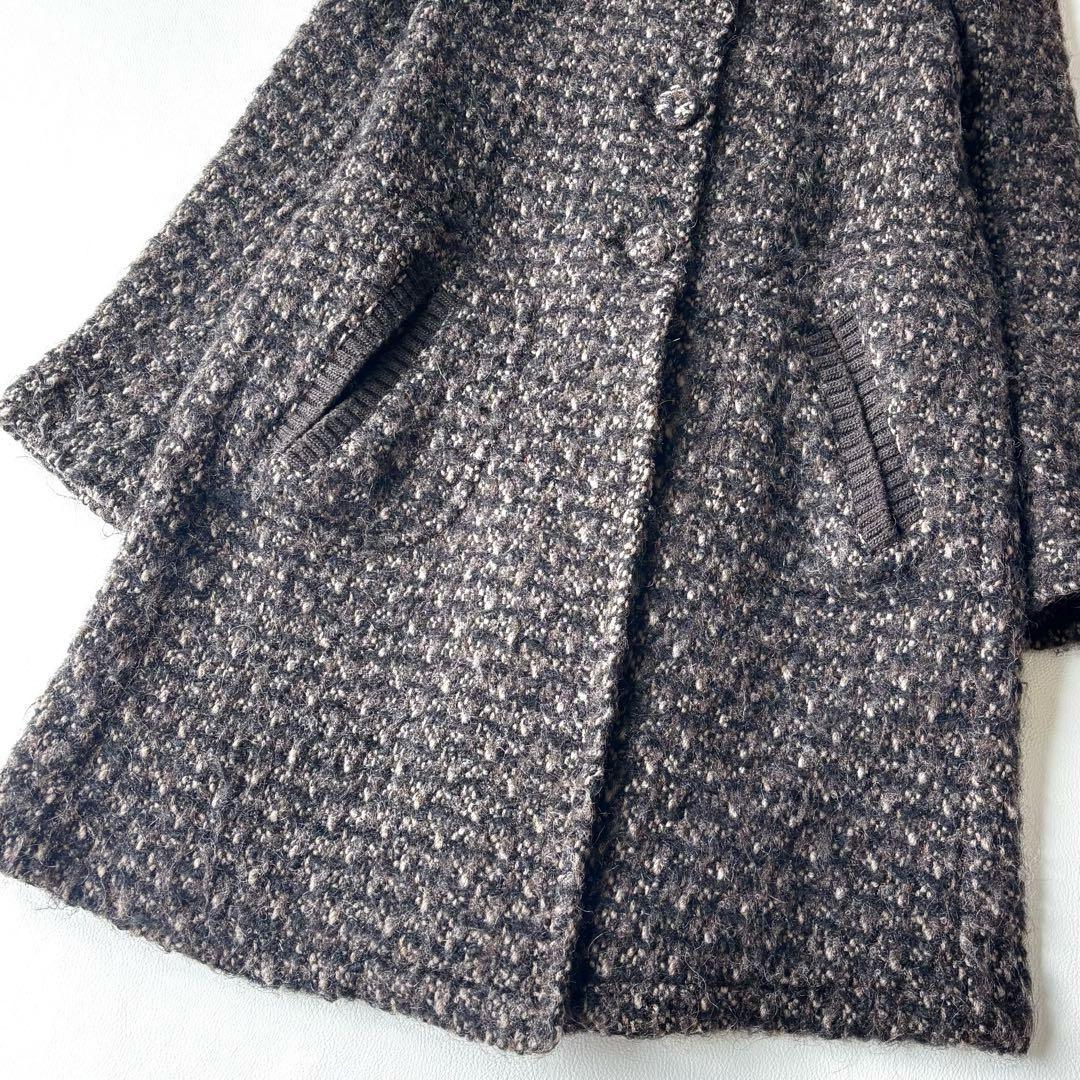 MaxMara アルパカ　モヘア　ロングコート　ビジュー　Aライン　40