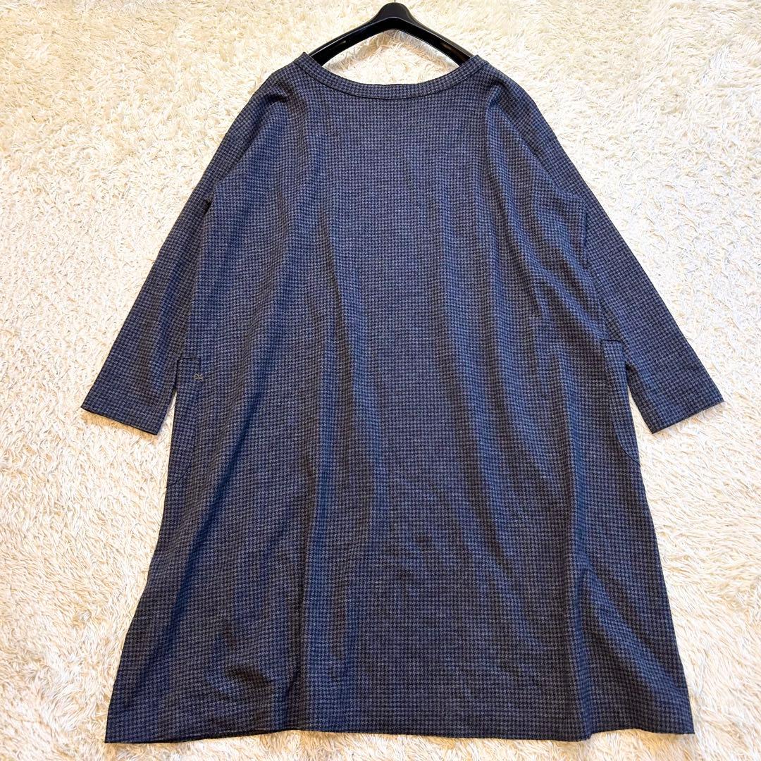 【タグ付き✨️45R】 定価43000円以上 千鳥 ウール ワンピース ロング