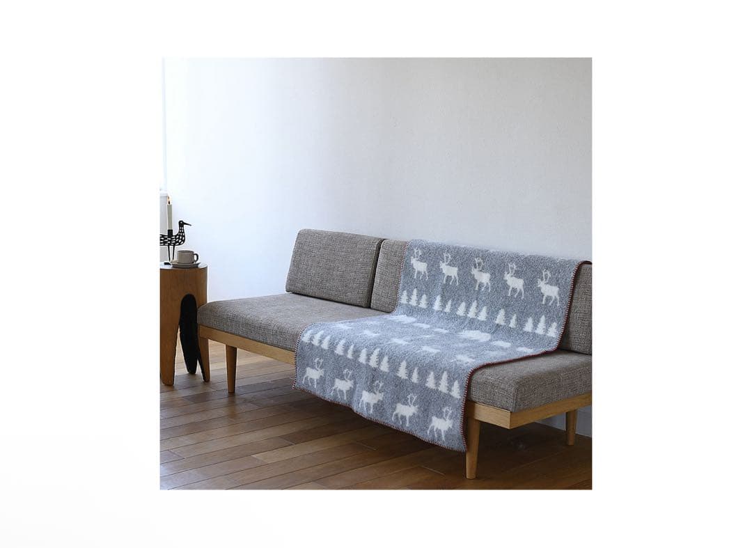 KLIPPAN クリッパン ウールハーフブランケット ワイルダネス グレー