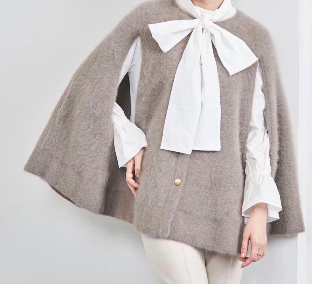 【新品タグ付き】ユナイテッドアローズ　フォックス カシミヤ ケープ