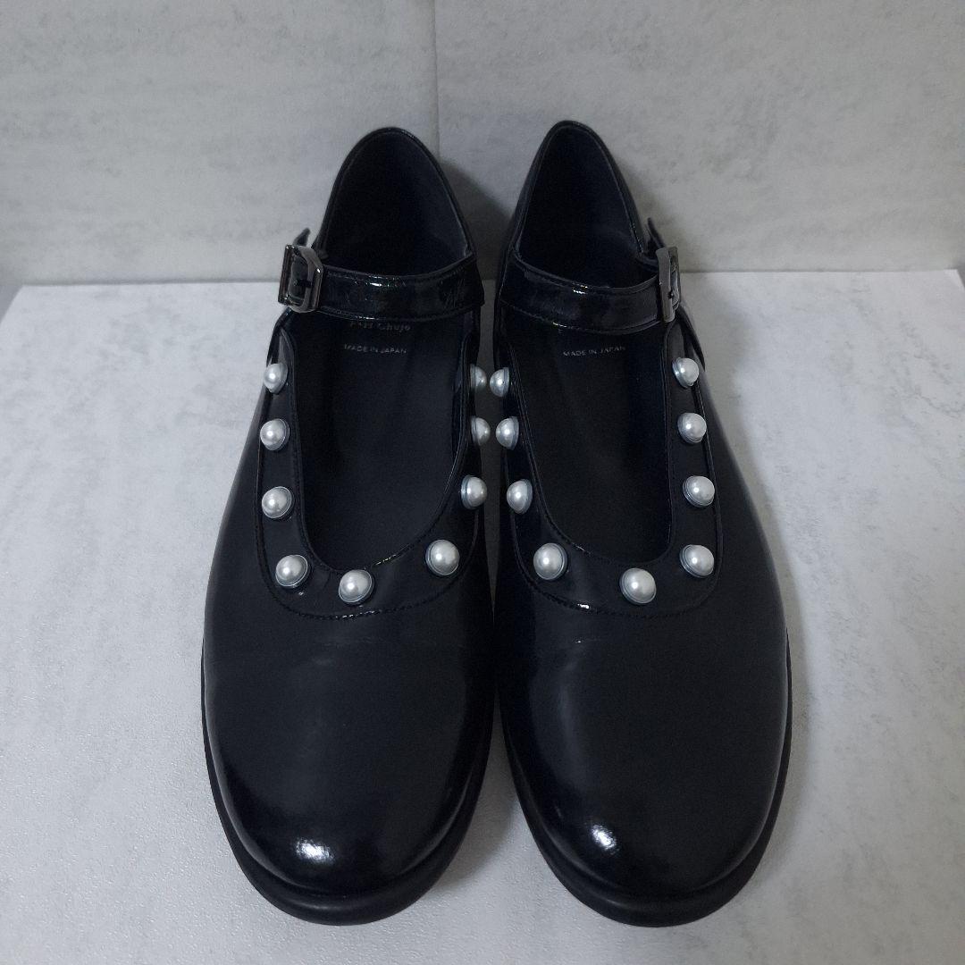 トーキョーボッパー パール メリージェーン フラットパンプス 黒 送