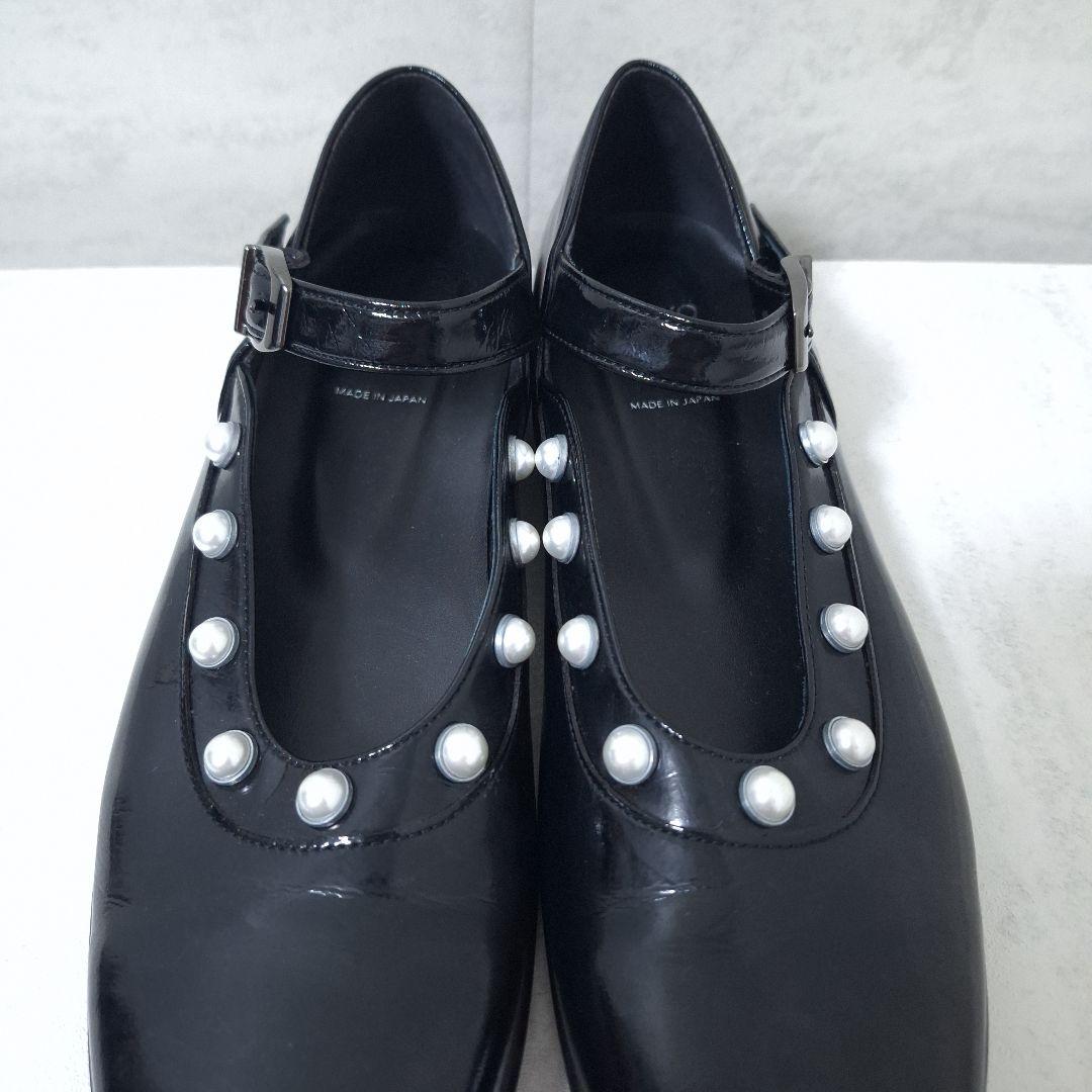 トーキョーボッパー パール メリージェーン フラットパンプス 黒 送