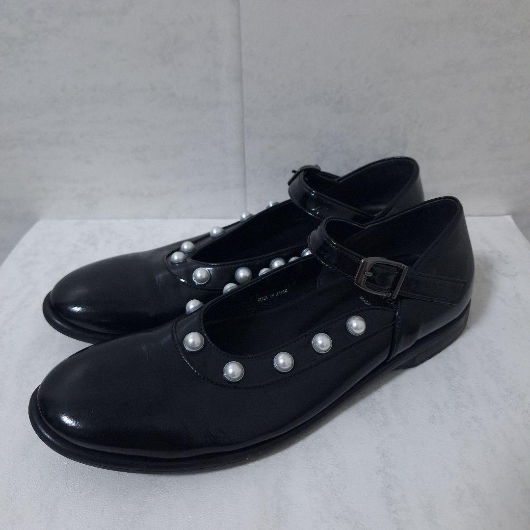 トーキョーボッパー パール メリージェーン フラットパンプス 黒 送