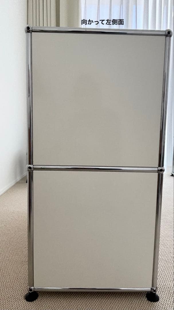 鍵付き2段2ドア　USMhaller USMハラー ピュアホワイト キャビネット