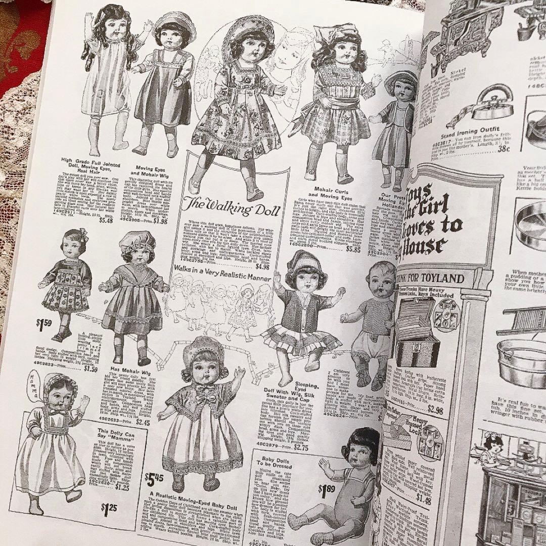 アンティークおもちゃ 復刻カタログ ビスクドール テディベア♡ジャンクジャーナル