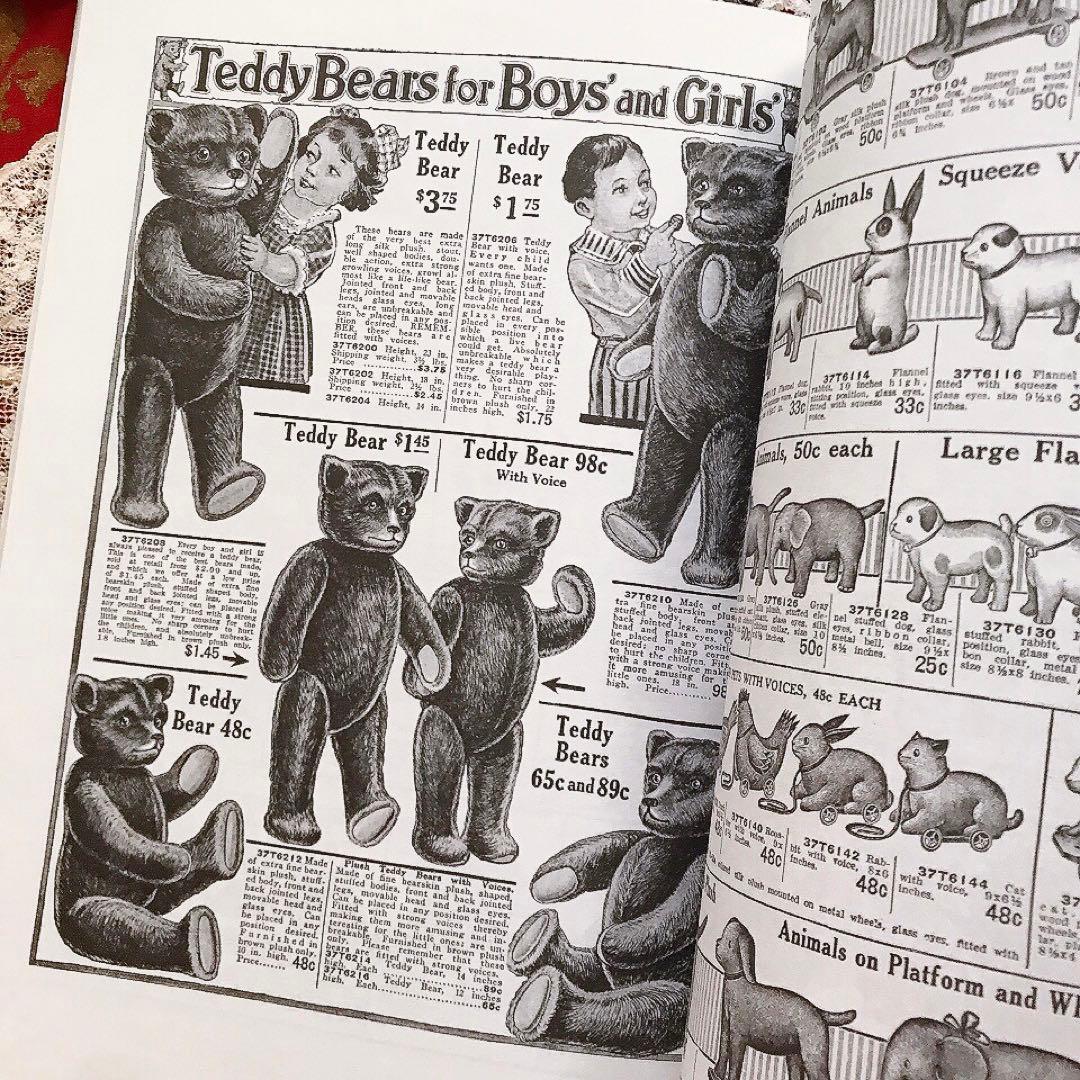 アンティークおもちゃ 復刻カタログ ビスクドール テディベア♡ジャンクジャーナル