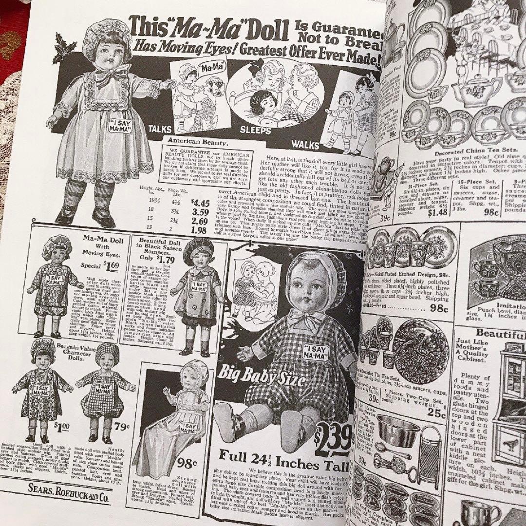 アンティークおもちゃ 復刻カタログ ビスクドール テディベア♡ジャンクジャーナル