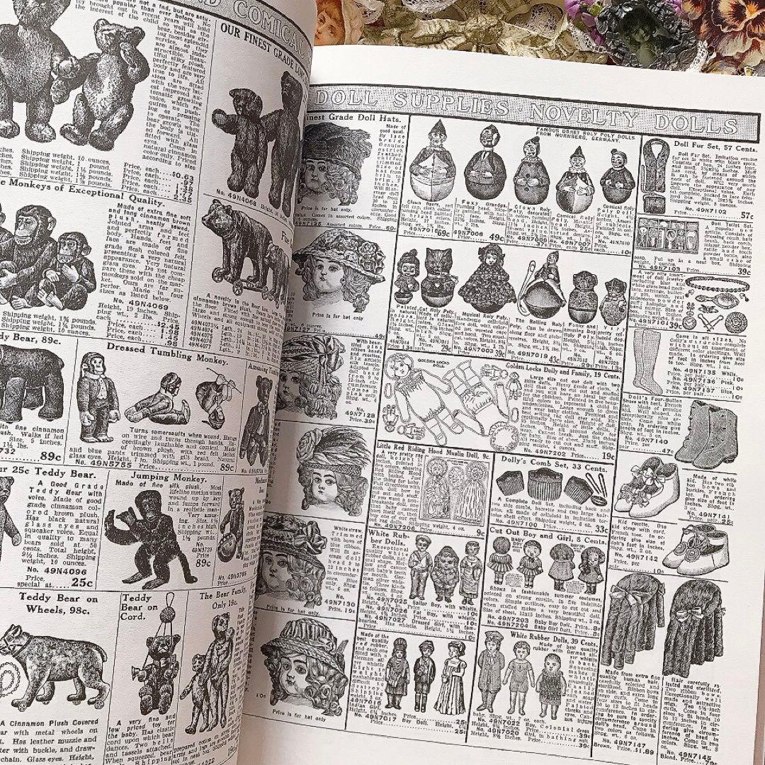 アンティークおもちゃ 復刻カタログ ビスクドール テディベア♡ジャンクジャーナル