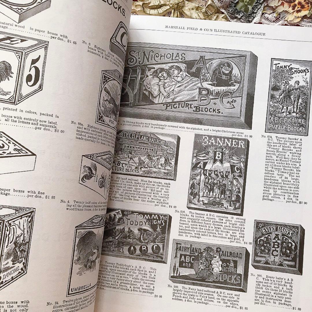 アンティークおもちゃ 復刻カタログ ビスクドール テディベア♡ジャンクジャーナル