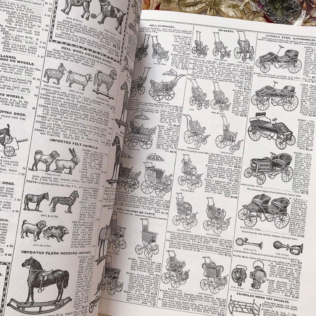 アンティークおもちゃ 復刻カタログ ビスクドール テディベア♡ジャンクジャーナル