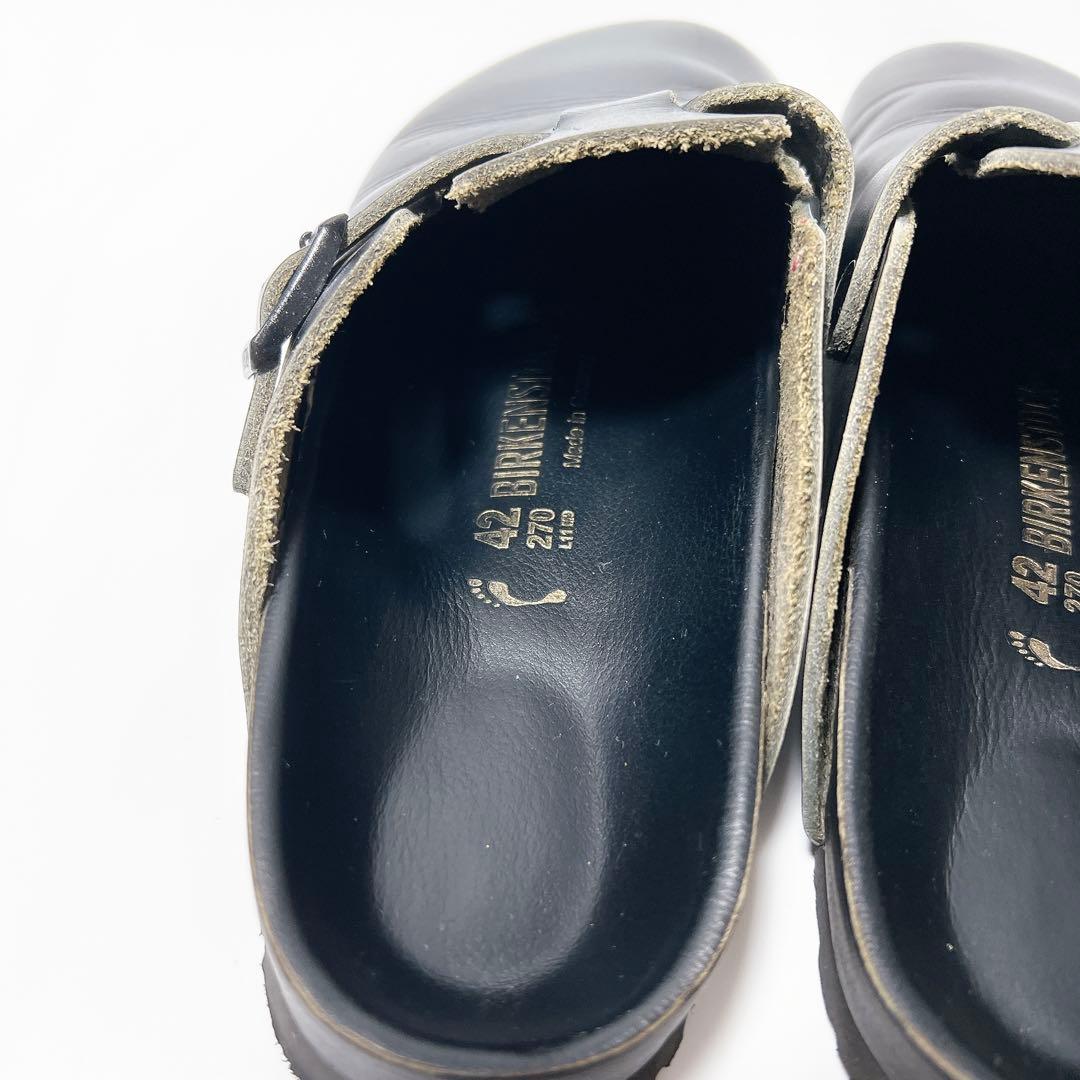 ビルケンシュトック ボストン レザー コンフォートサンダル オールブラック 27