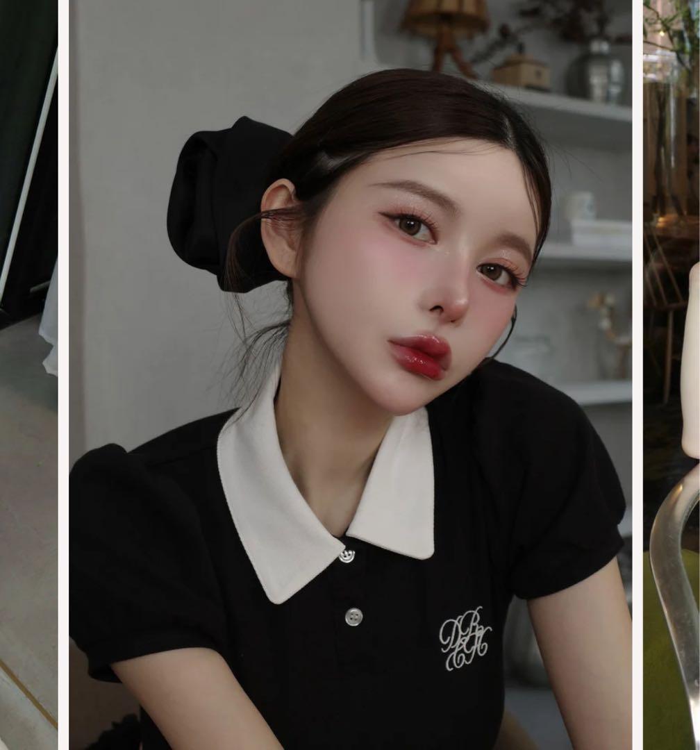 新品タグ付 ダーリッチ DRCHバイカラーポロシャツ ブラック F