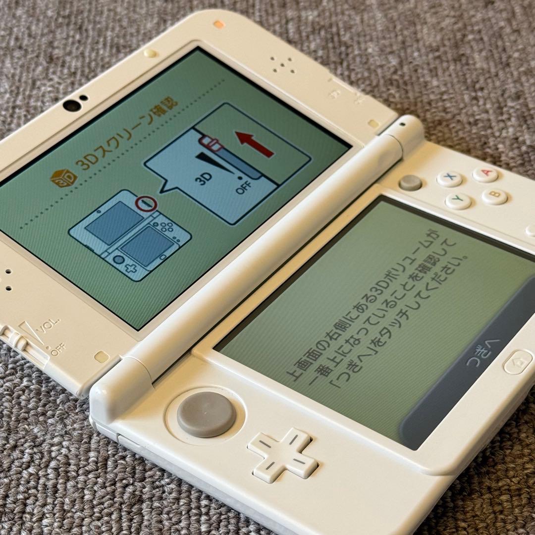 【美品】Newニンテンドー3DS LL パールホワイト 上下IPS搭載
