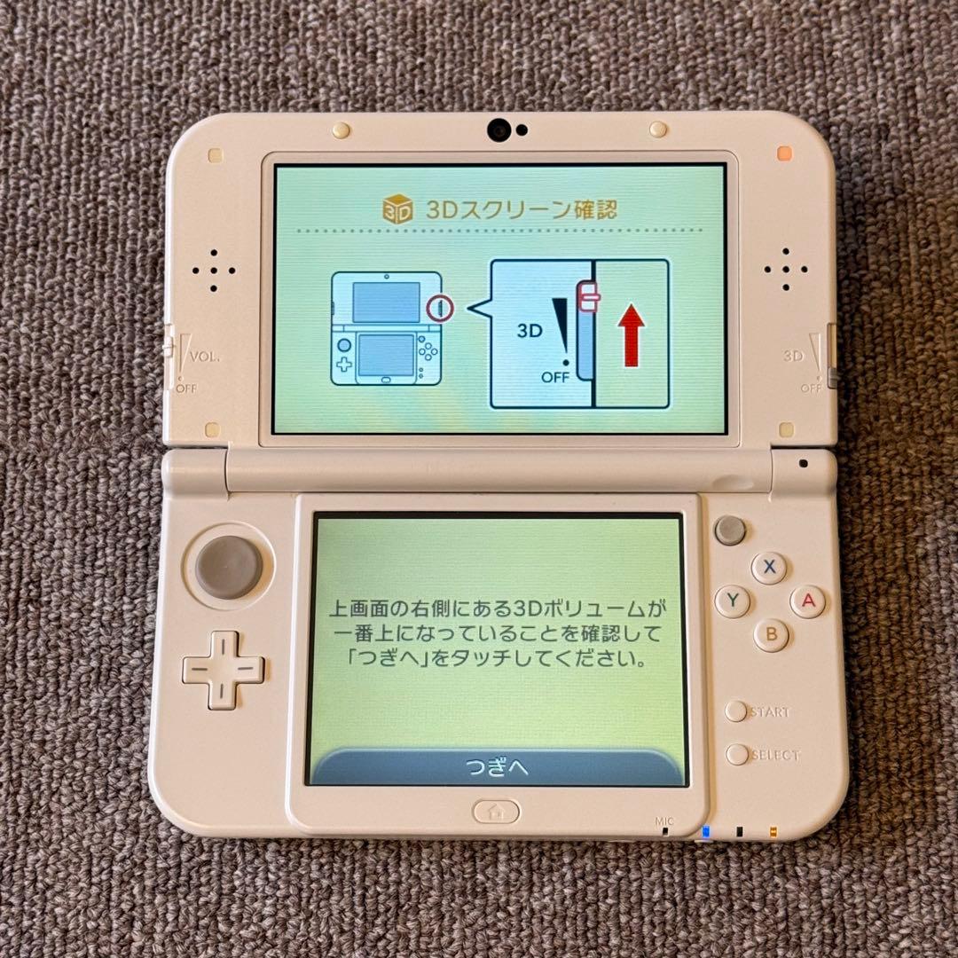 【美品】Newニンテンドー3DS LL パールホワイト 上下IPS搭載
