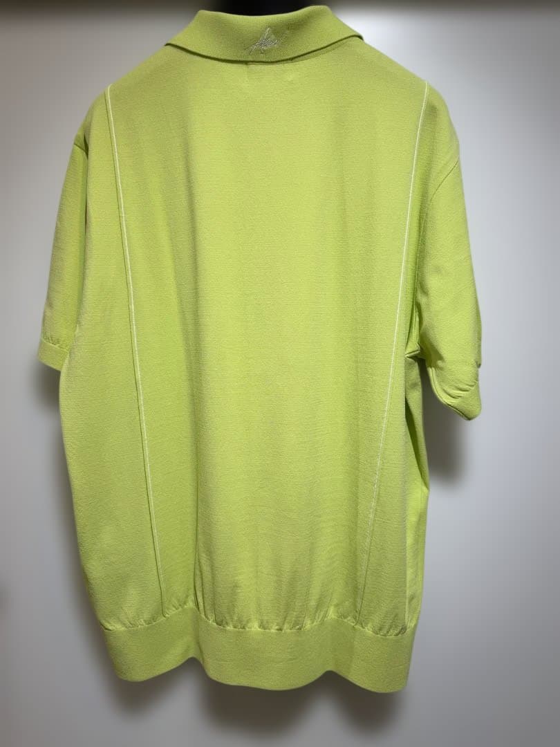 美USED ANEW GOLF メンズ ニットポロ イエロー アニューゴルフ