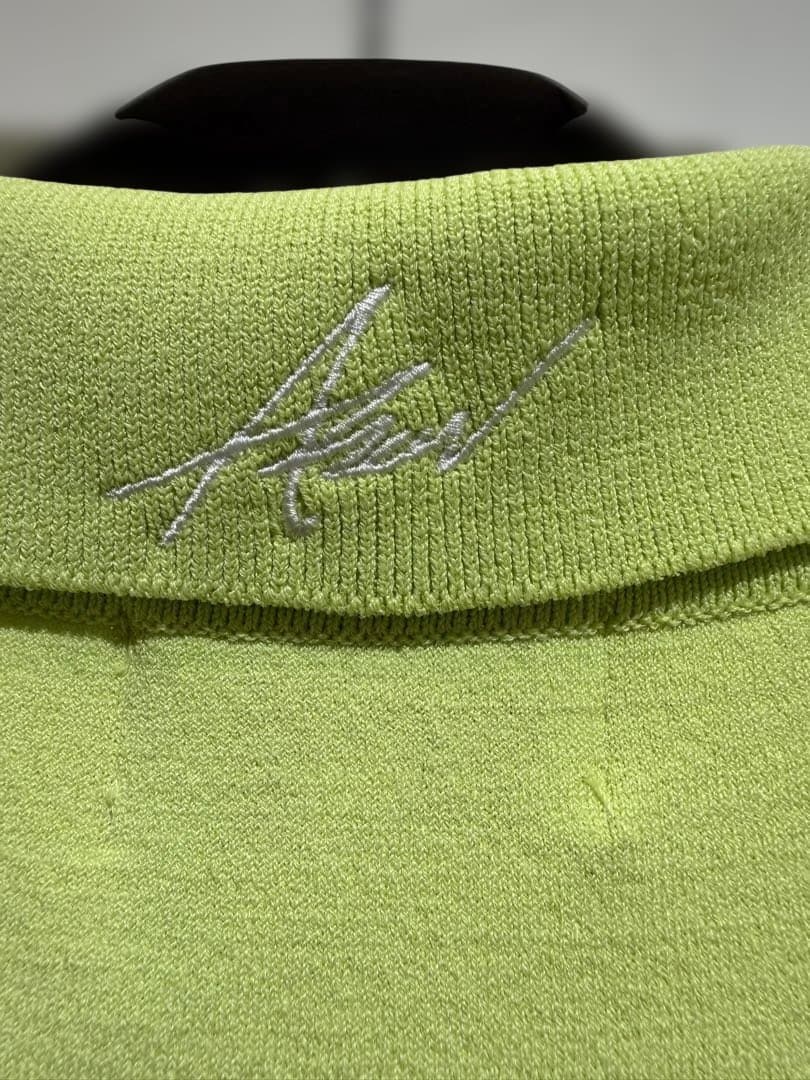 美USED ANEW GOLF メンズ ニットポロ イエロー アニューゴルフ