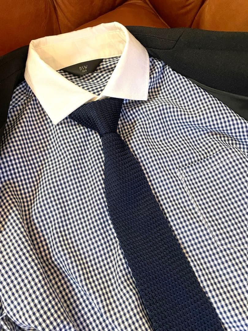 フォーマルスーツ７点セット 160cm 男の子 シャツ　ネクタイ 黒 卒業式