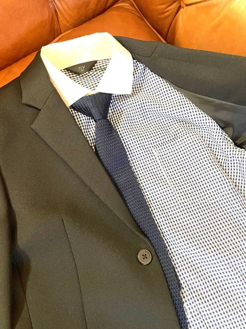 フォーマルスーツ７点セット 160cm 男の子 シャツ　ネクタイ 黒 卒業式