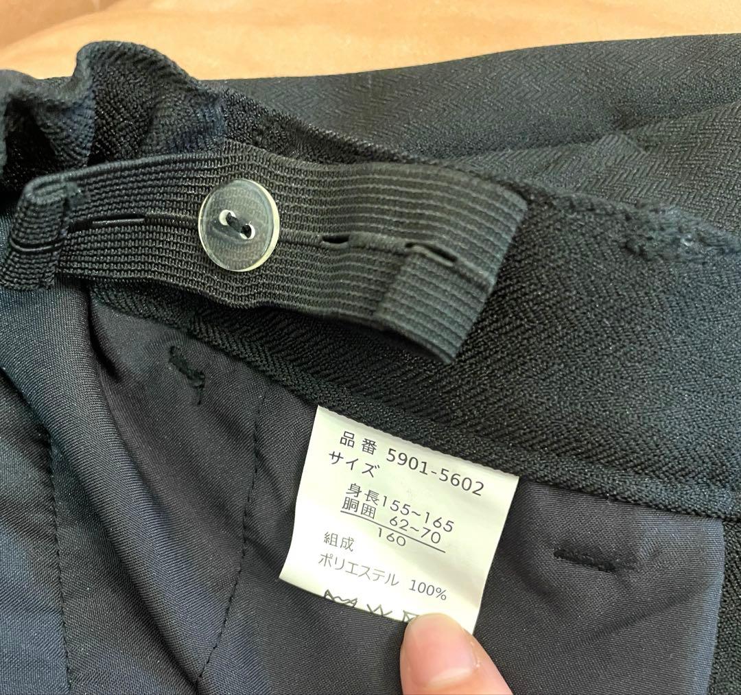 フォーマルスーツ７点セット 160cm 男の子 シャツ　ネクタイ 黒 卒業式