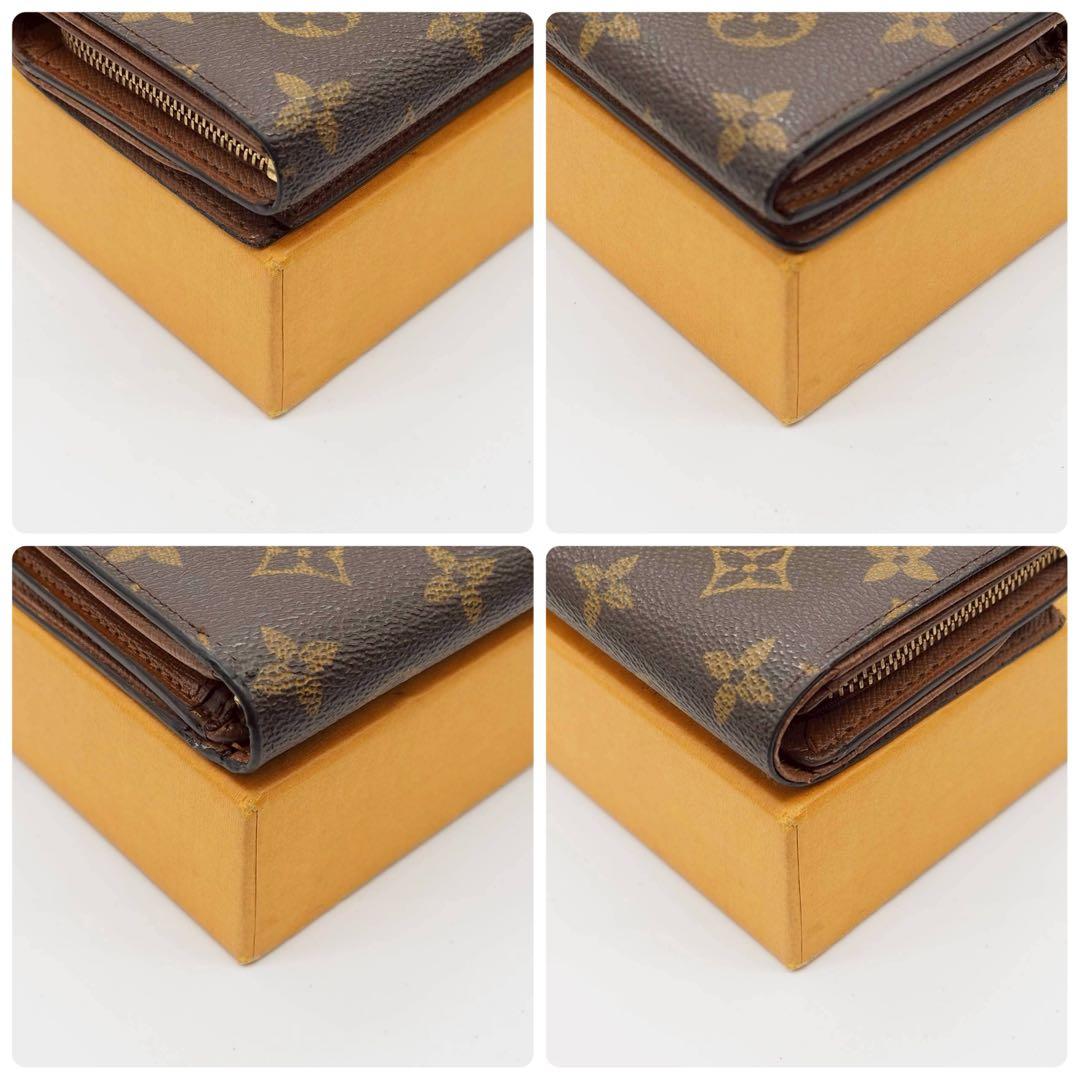 ルイヴィトン トレゾール 二つ折り財布 モノグラム ブラウン コンパクト