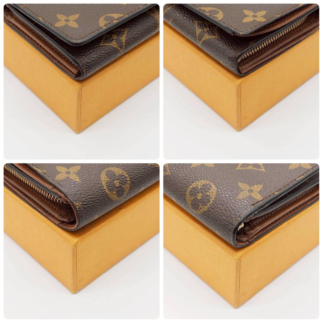 ルイヴィトン トレゾール 二つ折り財布 モノグラム ブラウン コンパクト