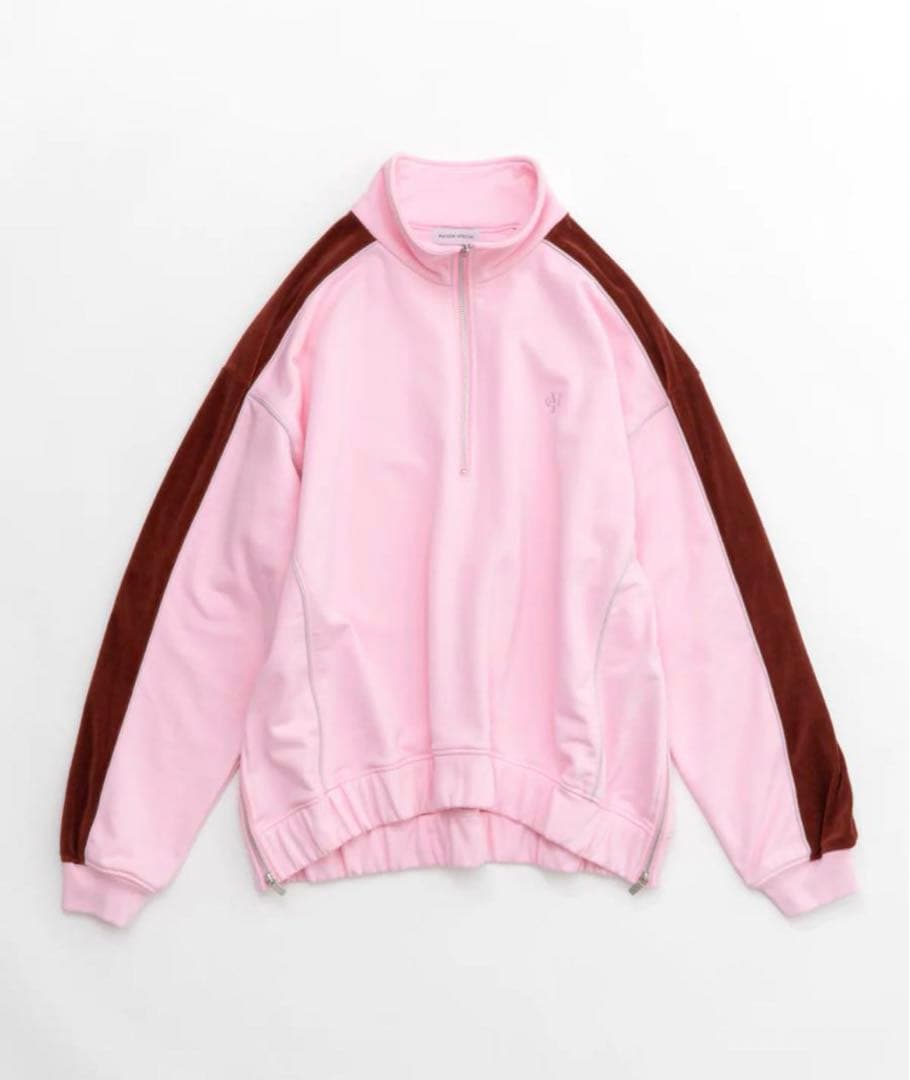 新品　MAISON SPECIAL SideLineHalfZipSweat