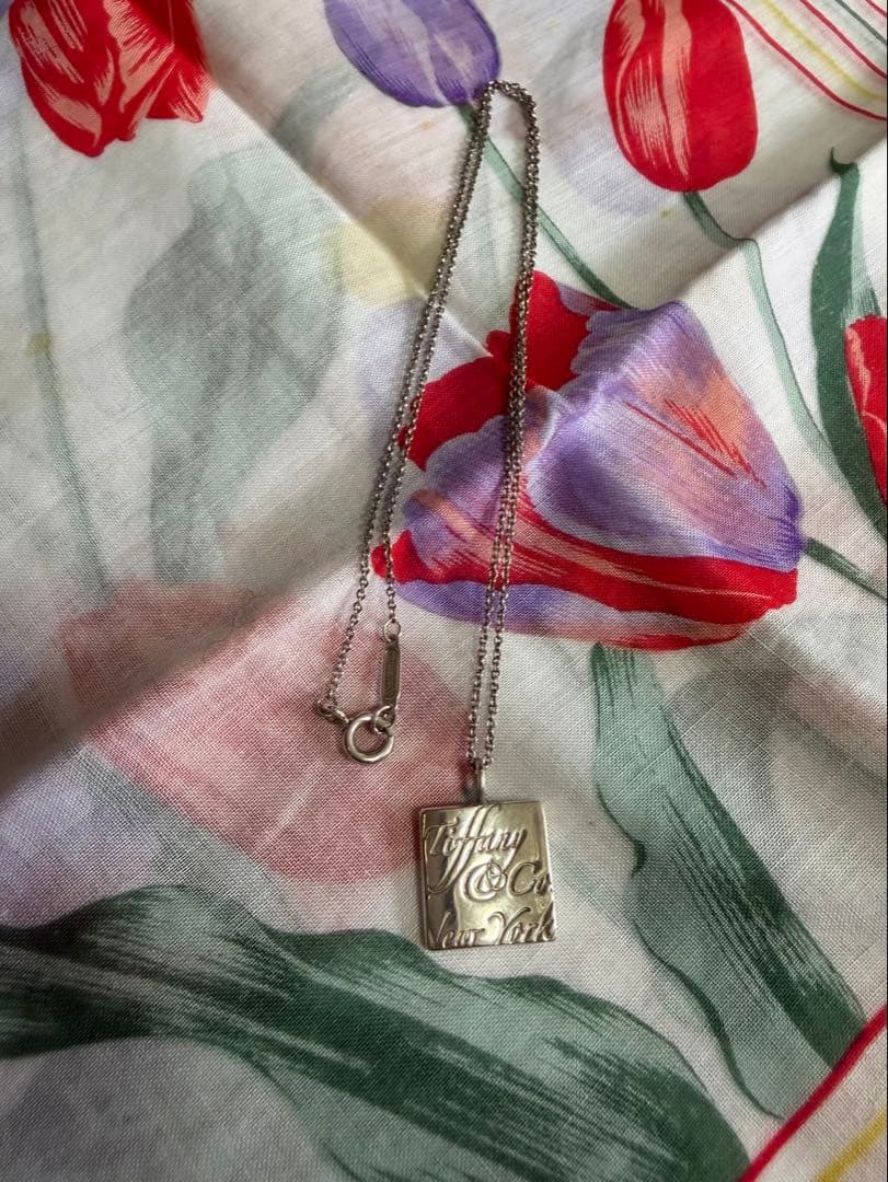 Tiffany ティファニー ノーツ スクエア ネックレス シルバー