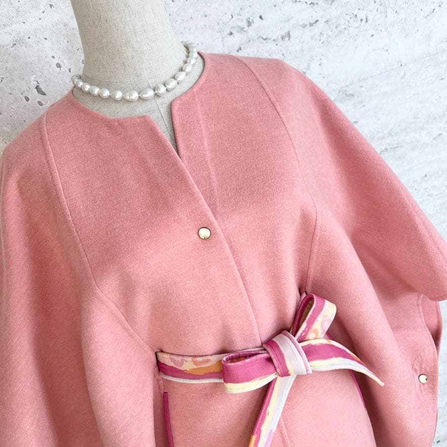 レア品★LOROPIANA★カシミヤ★ダブルフェイス★ケープ★コート