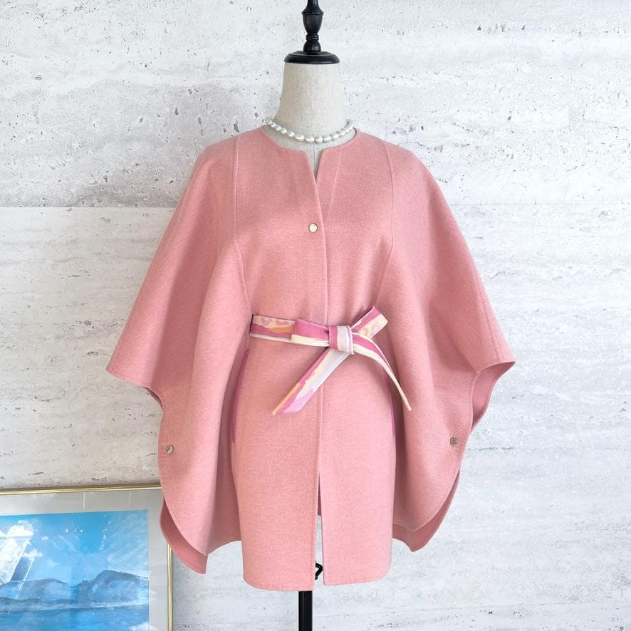 レア品★LOROPIANA★カシミヤ★ダブルフェイス★ケープ★コート