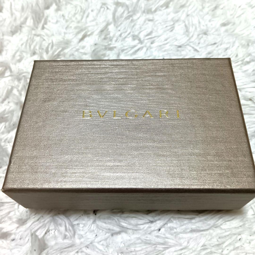 美品　ブルガリ　ケース　小銭入れ　ロゴクリップ　ブラック　レザー　付属品