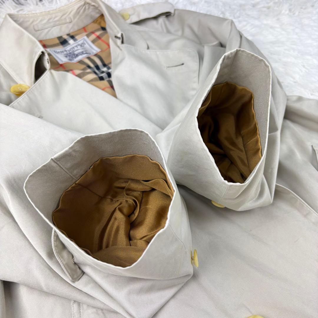 【良品】バーバリー　トレンチコート　白タグ　ベージュ　Mサイズ　着丈117ロング