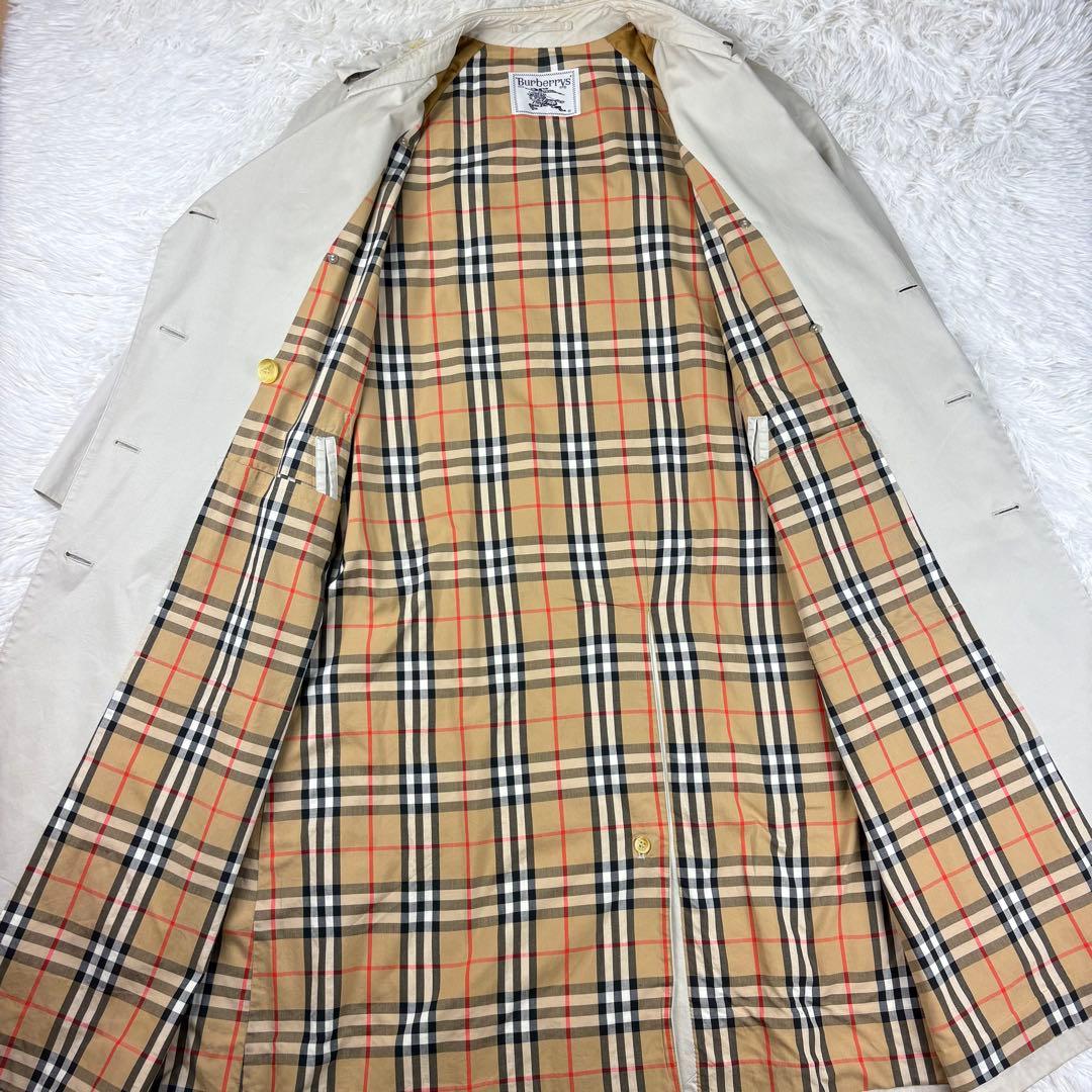 【良品】バーバリー　トレンチコート　白タグ　ベージュ　Mサイズ　着丈117ロング