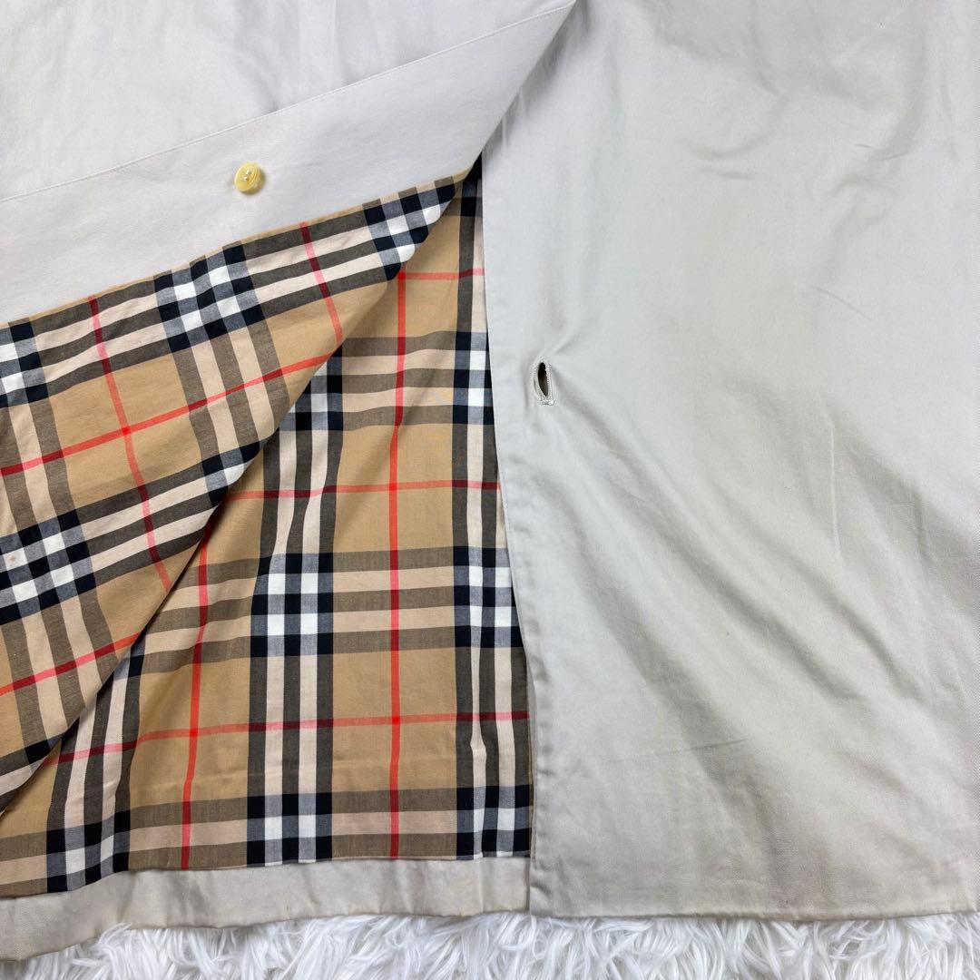 【良品】バーバリー　トレンチコート　白タグ　ベージュ　Mサイズ　着丈117ロング