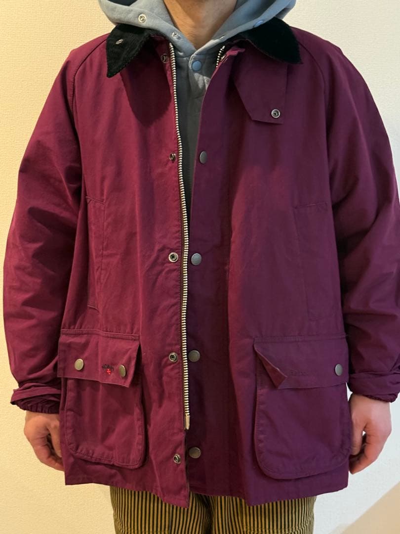 NOAH x Barbour 紫色 カバーオール Lサイズ