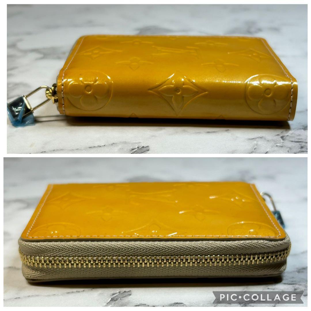 極美品 LV ヴェルニ コンパクトジップ 折り財布 MI0929 黄色 2767