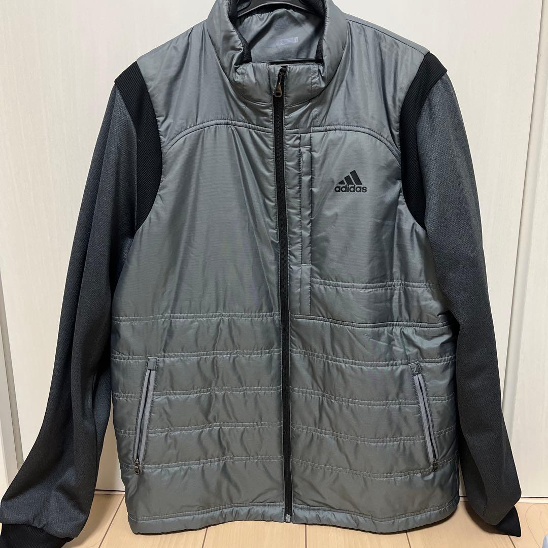 adidas ゴルフ　ジャケット　黒・グレー Ｏサイズ