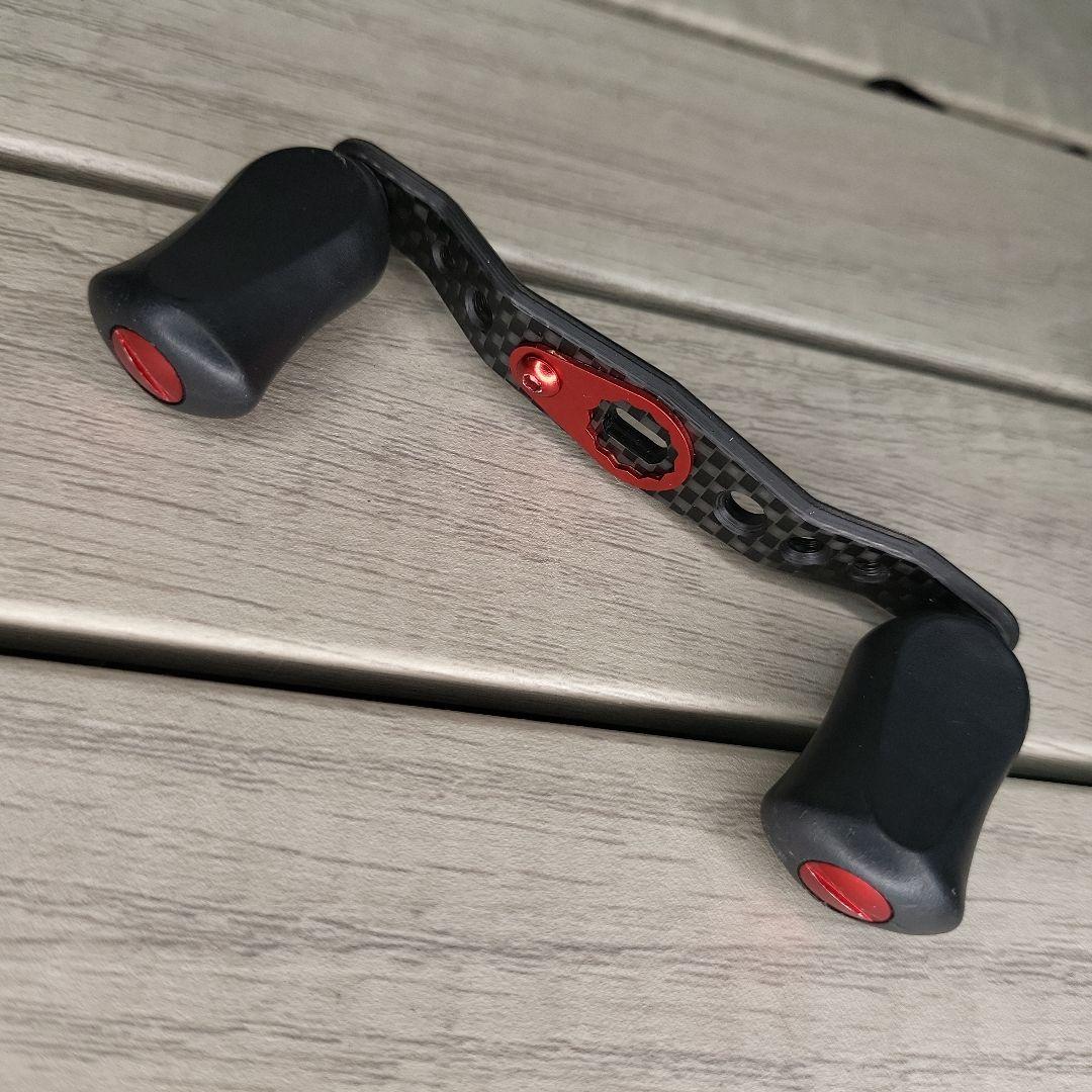 KTF IXA オフセットカーボンハンドル レッド ダイワ用 85mm