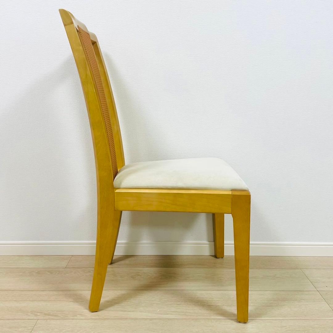 ②MARUNI マルニ木工 編み込みダイニングチェア ナチュラル かごめ編み