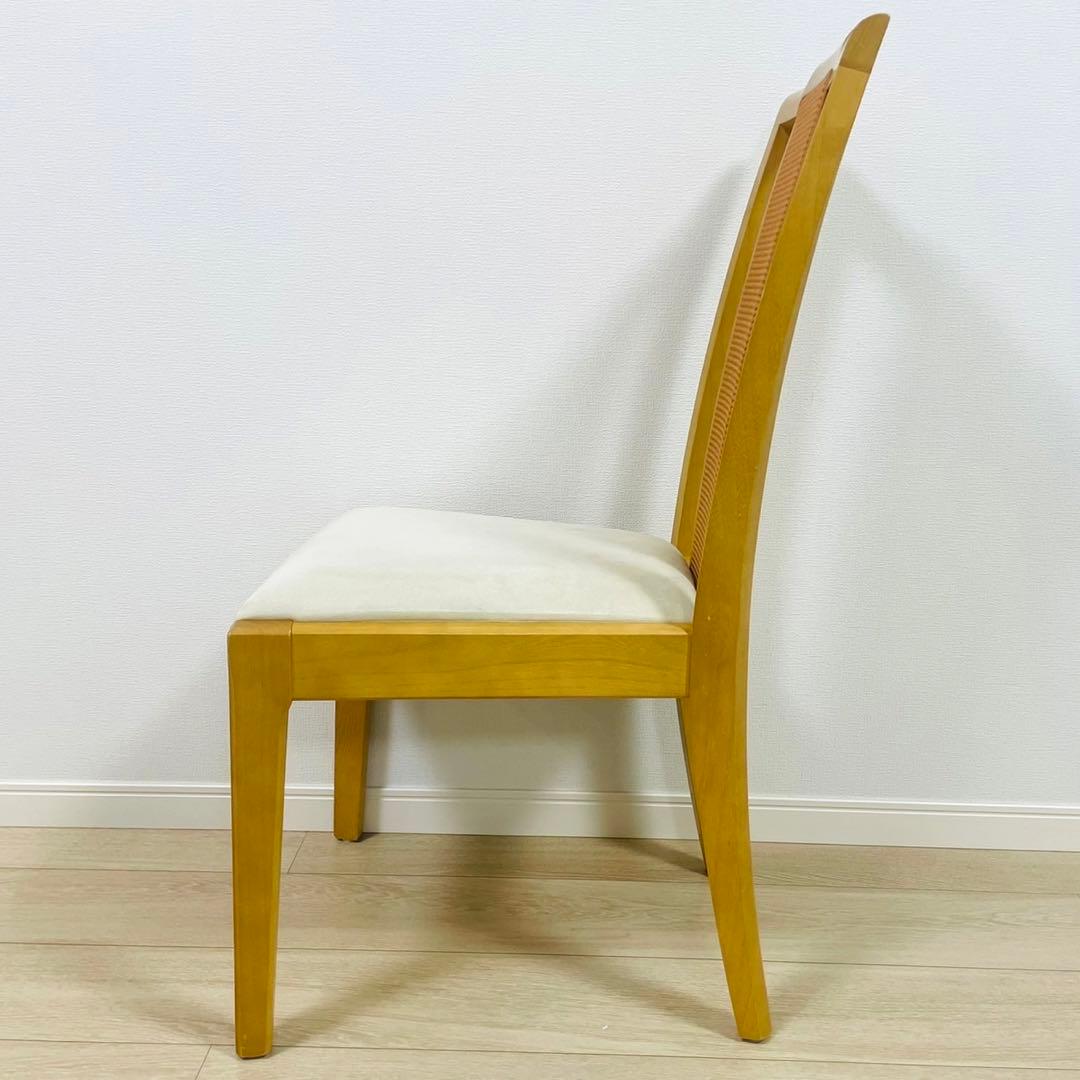 ②MARUNI マルニ木工 編み込みダイニングチェア ナチュラル かごめ編み