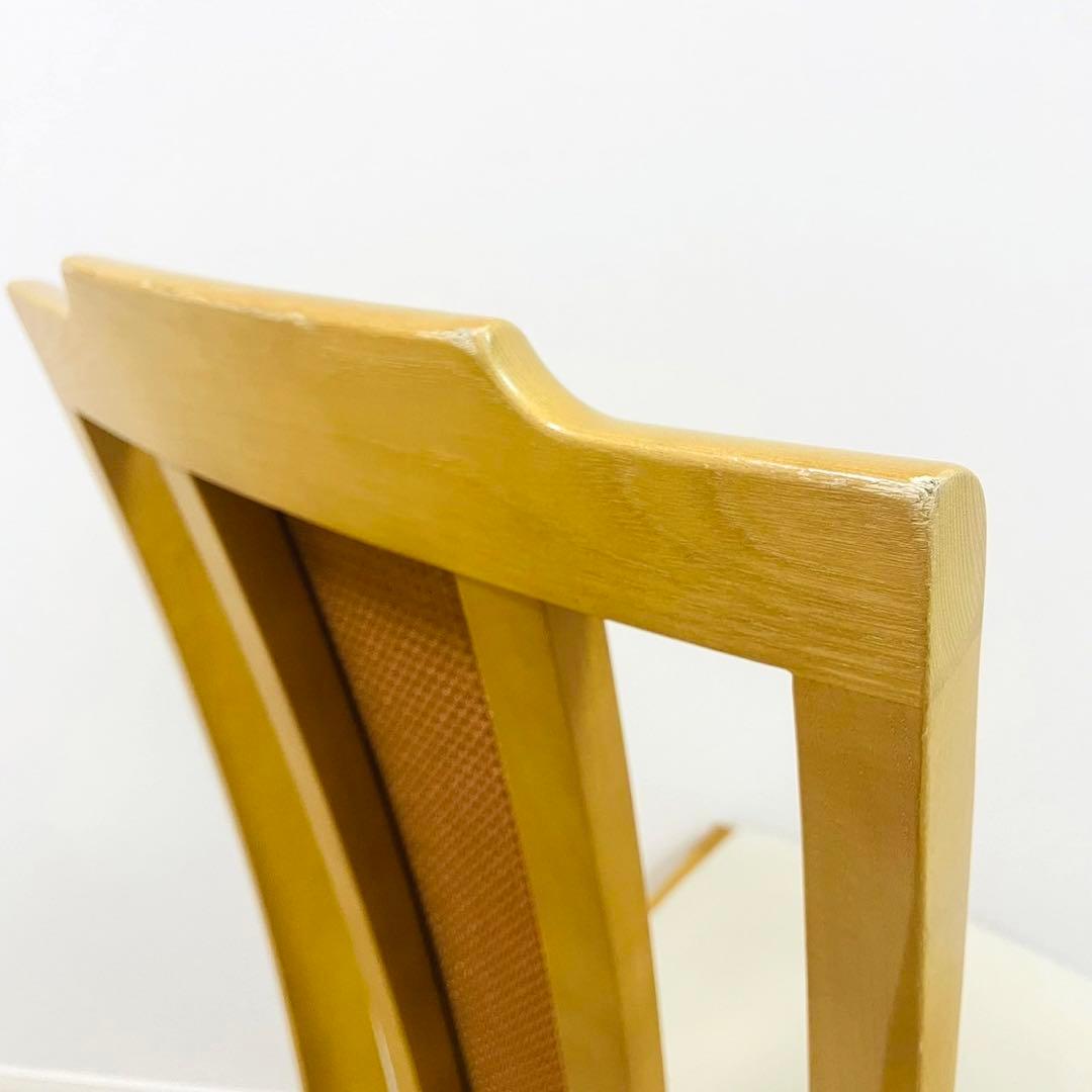 ②MARUNI マルニ木工 編み込みダイニングチェア ナチュラル かごめ編み