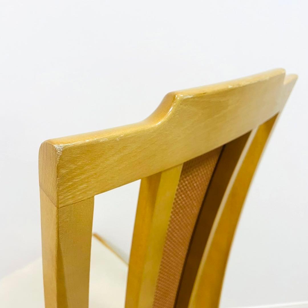 ②MARUNI マルニ木工 編み込みダイニングチェア ナチュラル かごめ編み