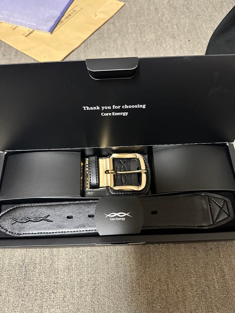 Core Energy 黒 レザーベルト