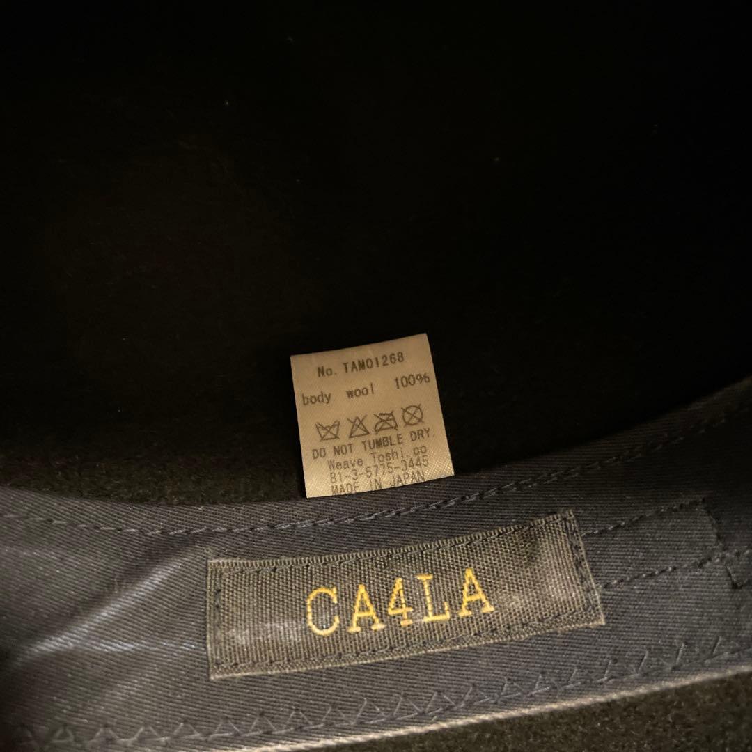 CA4LA ウールフェルトハット 黒　マウテンハット