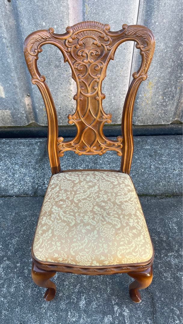 稀少/ビンテージ/フランスベッド/ヨーロピアン/ダイニングチェア/チェア/猫脚