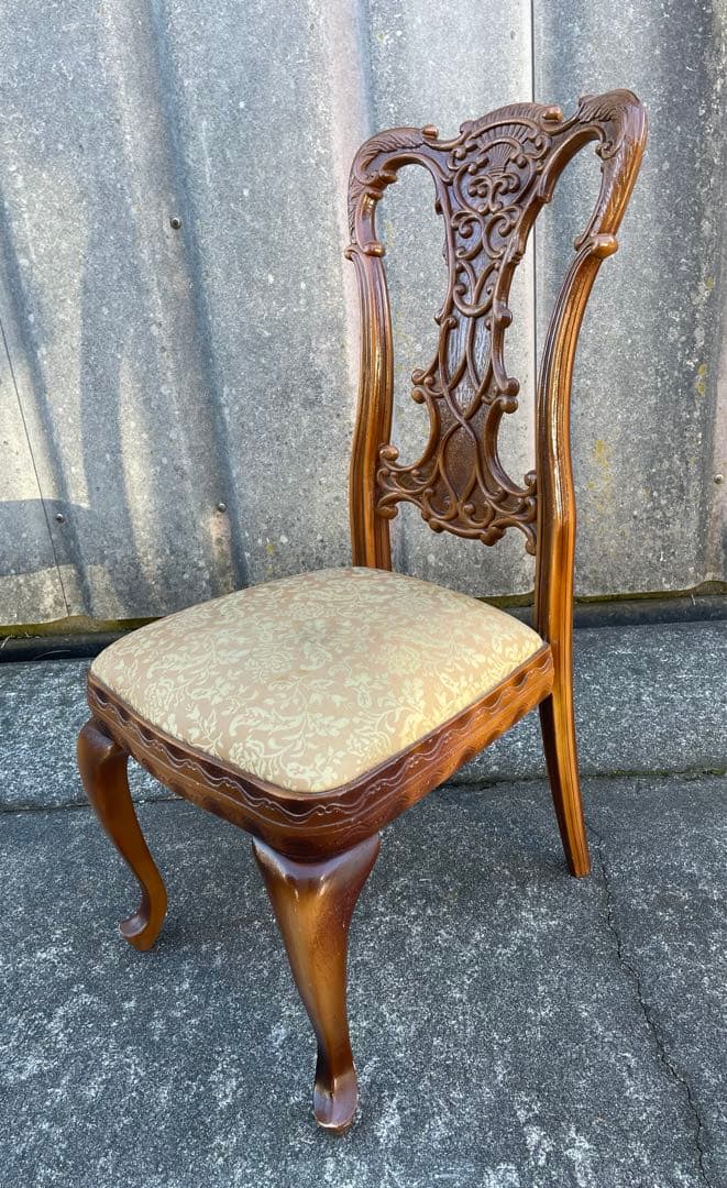 稀少/ビンテージ/フランスベッド/ヨーロピアン/ダイニングチェア/チェア/猫脚