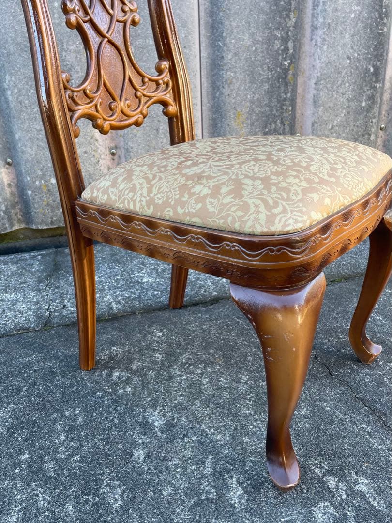 稀少/ビンテージ/フランスベッド/ヨーロピアン/ダイニングチェア/チェア/猫脚