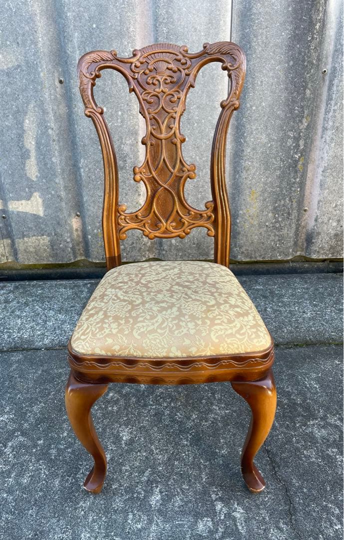 稀少/ビンテージ/フランスベッド/ヨーロピアン/ダイニングチェア/チェア/猫脚