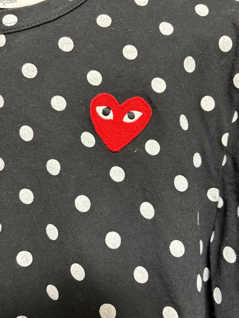 PLAY COMME des GARÇONS ドット柄長袖Tシャツ XS